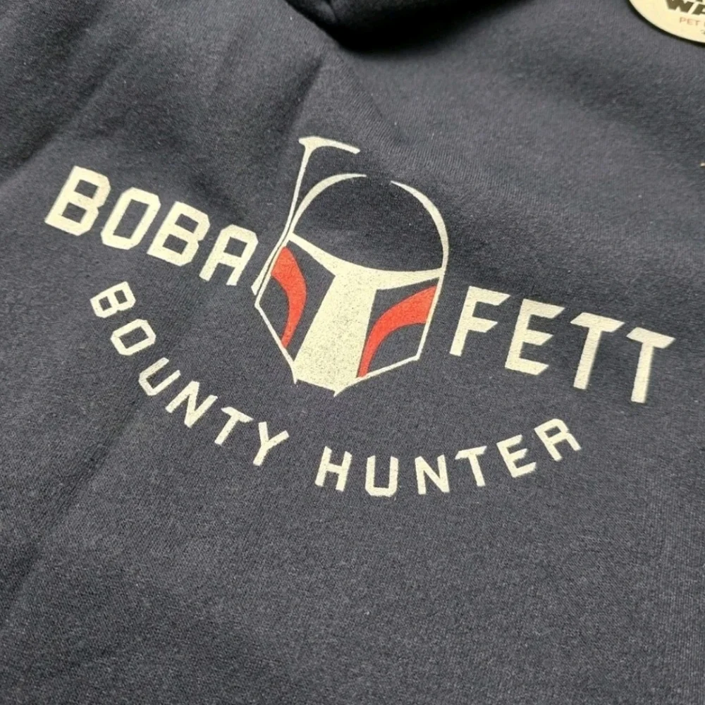 Disney Star Wars Boba Fett Bounty Hunter Dog Pet Hoodie Sweatshirt Size XL - Picture 2 of 5